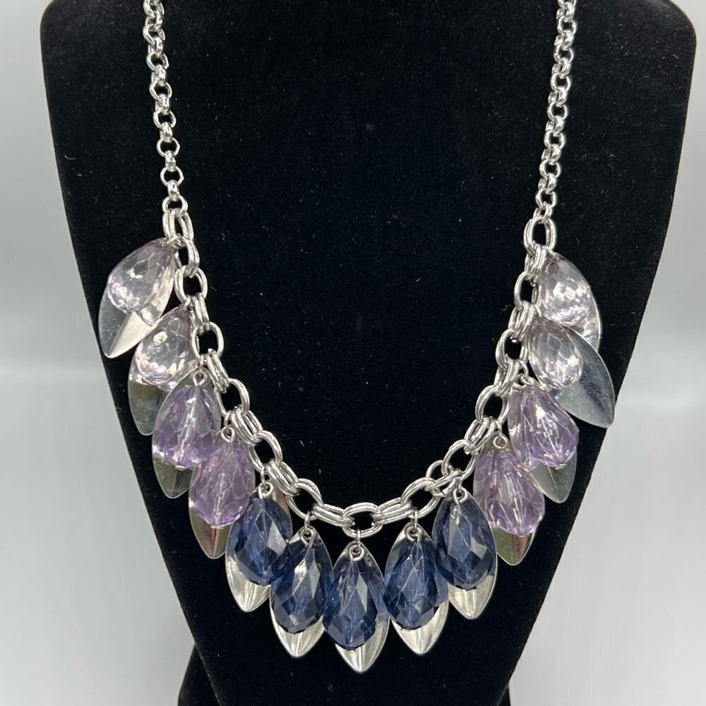 Faux Crystal Purple and Blue Chocker